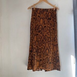Zara M Snake Print Maxi Skirt